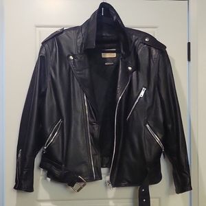 Genuine leather Zappacosta biker style jacket